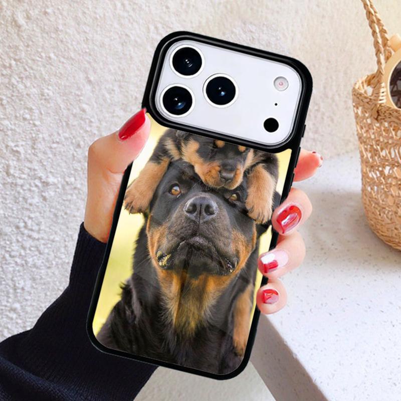 Cute Dog Puppy Rottweiler Phone Case For iPhone 17 Air 16 15 14 13 12 11 Pro Max Plus