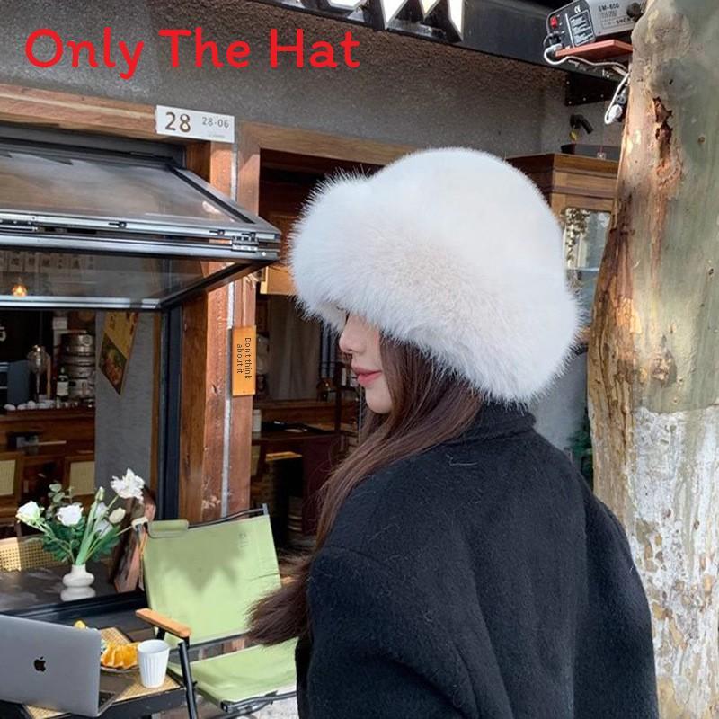 Mongolian Plush Hat For Fall And Winter With Thick Faux Water Mink Fur And Ear Covering
