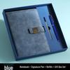 Custom Logo A5 Faux Leather Notebook Gift Set: Business Diary & Meeting Planner