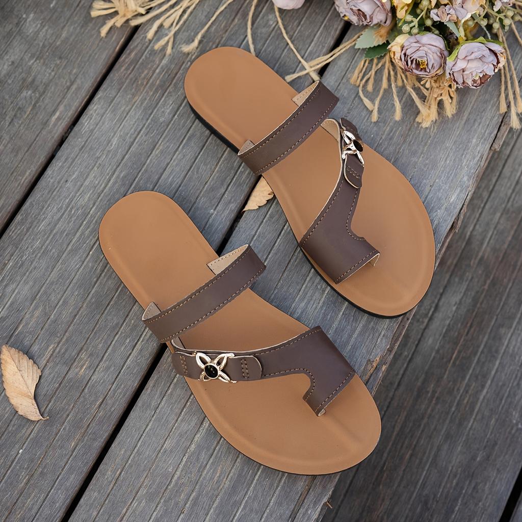 Women's Summer Beach Sandals with Flat Soles