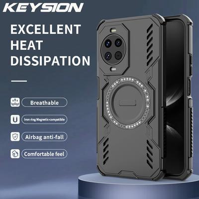 KEYSION Hollow Heat Dissipation Case for Huawei Nova 14 Pro Magnetic Cooling Shockproof Phone Cover for Huawei Nova 14 14 Pro