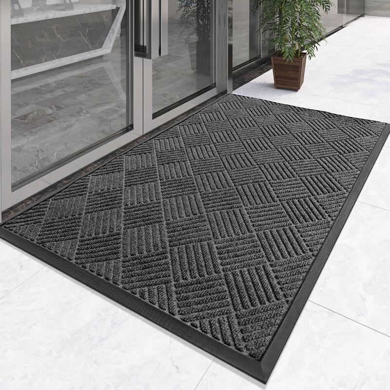 Boneng High-End Entrance Door Mat, Outdoor Entryway Carpet, Foot Mat, Indoor Doormat, 90x150cm, Lingmeng Gray