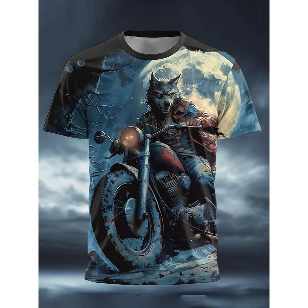 Letní Denní Ležérní Outdoorové Sportovní Volná Trička Módní Street Krátký Rukáv 3D Pánská Trička