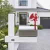 Wooden Mailbox Sign Metal Flag Replacement, Decorative Dragon Stake Sign, Garden Decor Winged Shape Ornament for Outdoor Mail Box Decoration Magnetic