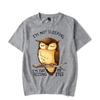Men T-shirt I'm Not Sleeping I'm Just My Resting Eyes Kawaii T Shirt Unisex Cotton Tshirt Funny Owl Graphic Tshirts Oversized T