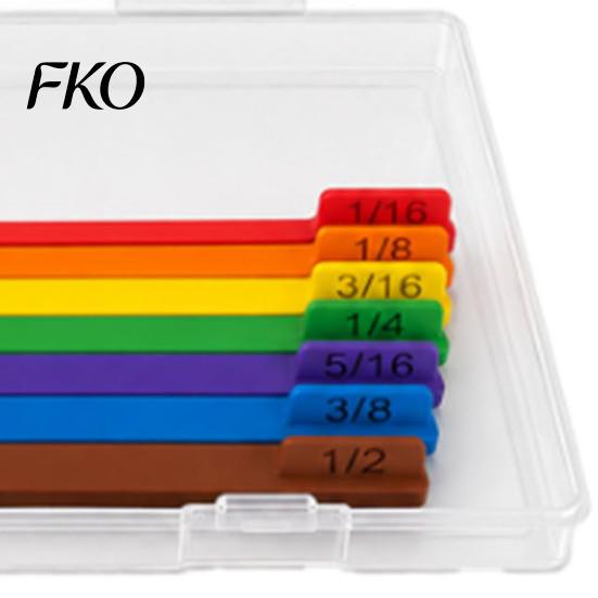 Corner Alignment Tool 7Pcs/Set Paper Crafting Rulers with Storage Case, Color-Coded L-Shaped Pastel Color Size Tabs, Layering Guide