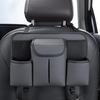 Car Back Seat Organizer PU Leather Seat Back Dangling Bag Headrest Dangling Pouch Multifunctional Backseat Tissue Box For RV