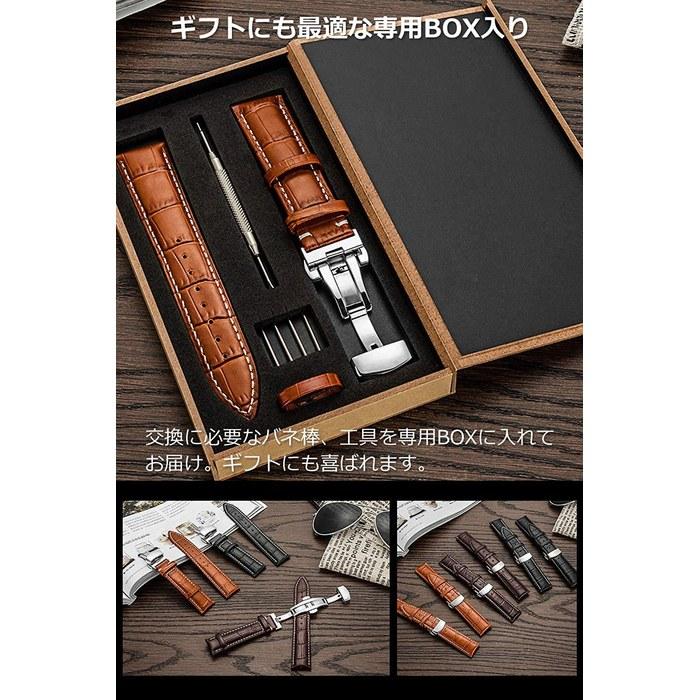 [AriRi] Watch Strap Watch Band 23mm 24mm 22mm 21mm 20mm 19mm 18mm Genuine Leather Watch Band Replacement Strap D Buckle Waterproof