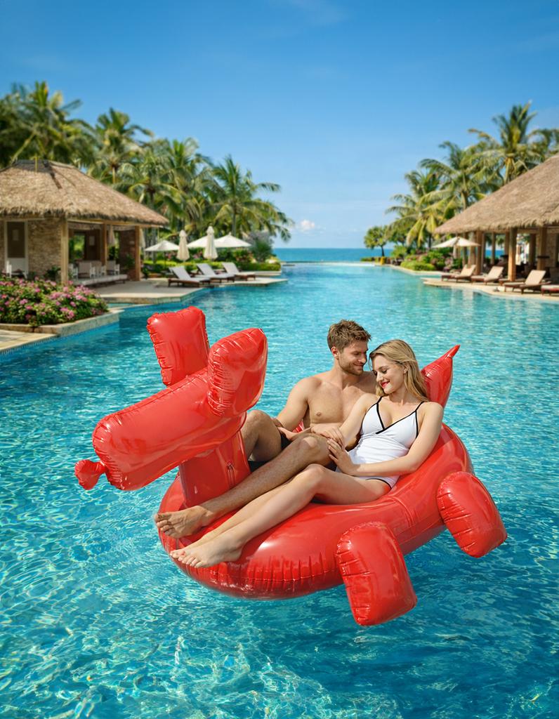 Palloncino Gioco d'Acqua Wikeunain Cane Grande Tubo per Adulti (Gommone per 2 persone/Gommone per coppie)