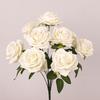 Cross Simulation 9-Head Velvet Rose Wedding & Home Decoration Artificial Flowers