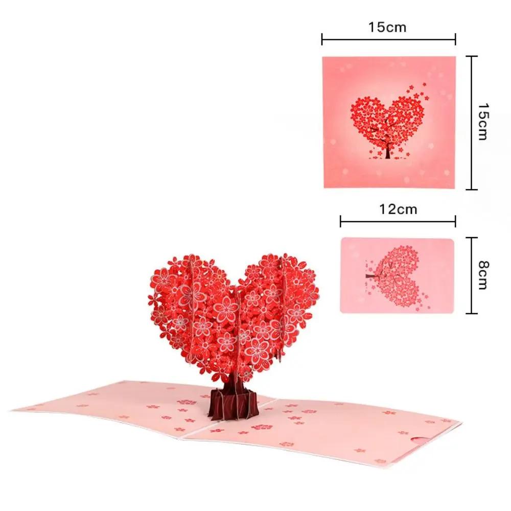 Happy Valentines Day 3D Pop-Up Valentine's Day Cards Love Forever Invitation Pop UP Greeting Cards Blessing Handmade