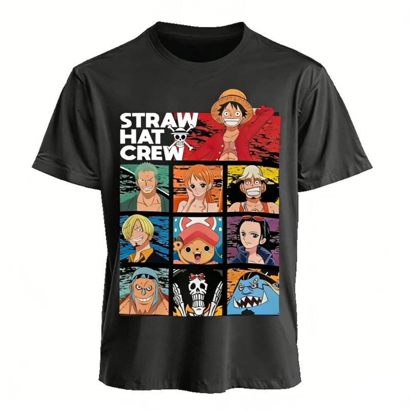 One Piece Luffy Straw Hat Crew Graphic T Shirt Men Women Anime Print Casual Short Sleeve Tee Streetwear Tops Y2k 2026 Summer New