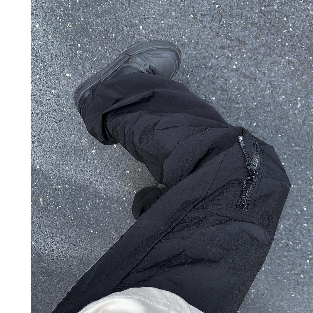 Men's Trendy Summer Quick-Drying Overalls - Functional, Casual Wide-Leg Hiking Pants