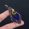Blue Flash Labradorite Gemstone Pure Copper Wire Wrapped Handmade Pendant Jewelry For Her