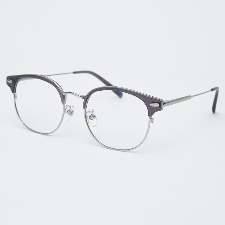 Alloaiweeo [Illusionist] Oversized Light Browline Gray/Silver Eyeglass Frames Il9401 1011G