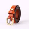 Genuine Leather Waist Belt For Women And Men With Square Buckle Casual Style For Outdoor Wear