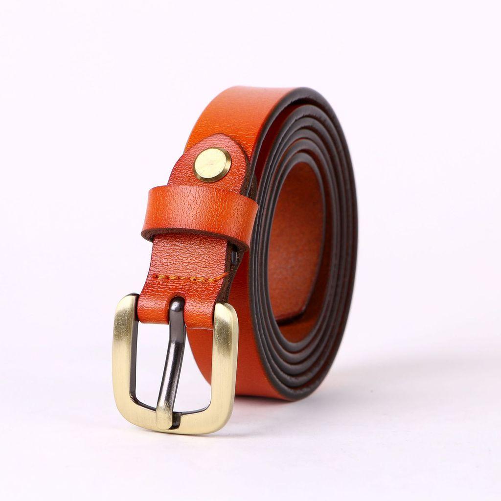 Genuine Leather Waist Belt For Women And Men With Square Buckle Casual Style For Outdoor Wear