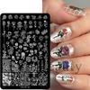 Nail Art Butterfly Flower Bow Rose Line Texture Steel Plate Nail Art Transfer Tool