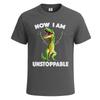 I am unstoppable trex dinosaur cute  funny tshirt for mens novelty tee top