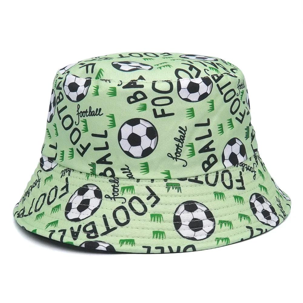 Design Print Letter Bucket Hat Spring Summer New Outdoor Sun Hats Fashion Football Letter Print Fisherman Cap Men