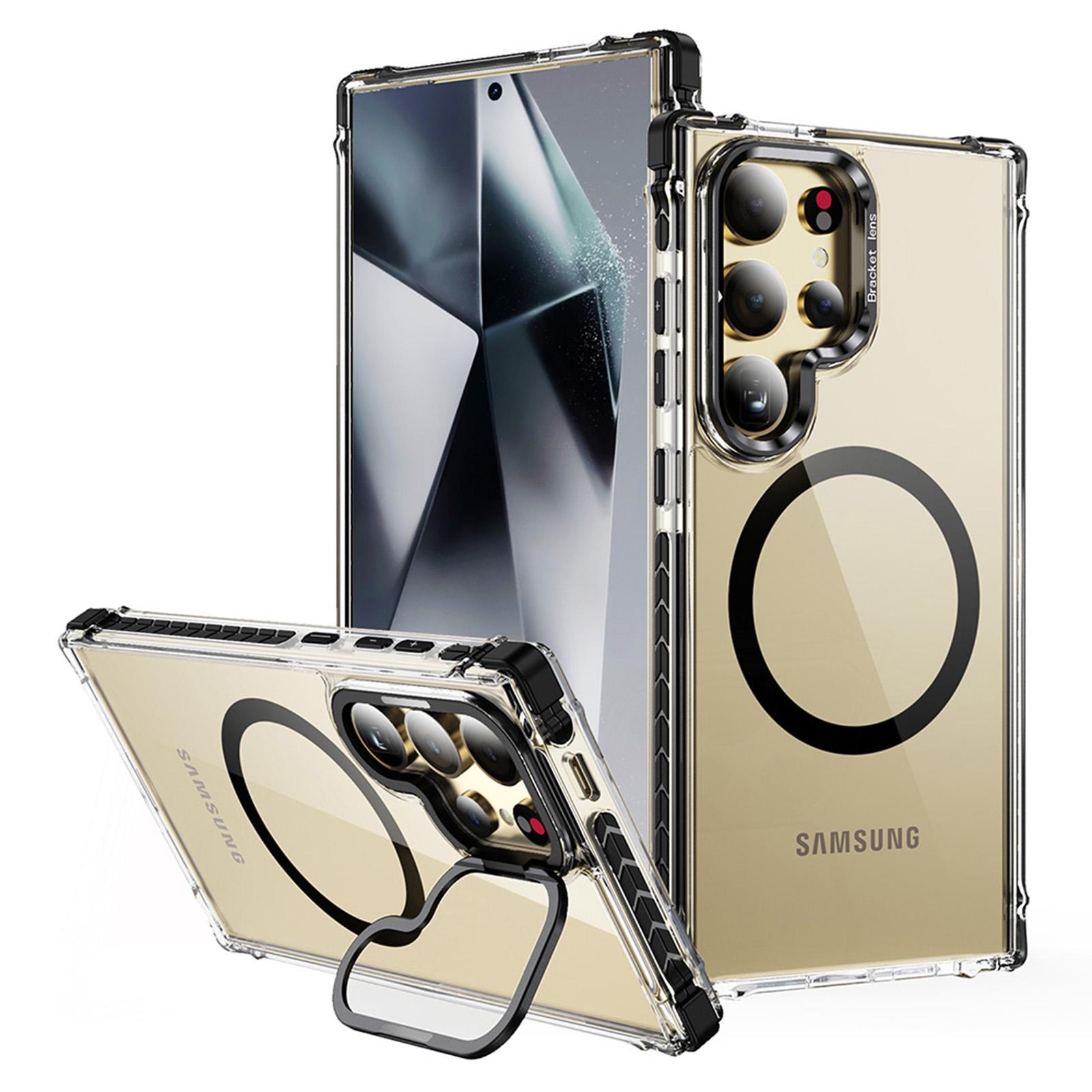 

Чохол для телефону Samsung Galaxy S25 Ultra з об єктивом-підставкою Прозора кришка Сумісний з MagSafe Black