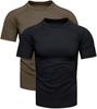 Men's Double Pack T-Shirt Khaki and Black L