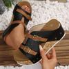Shoes for Women Summer Fashion Comfortable Slip On Plus Size 36-43 Platform Wedges Non-slip Slippers Sandalias De Mujer 2025
