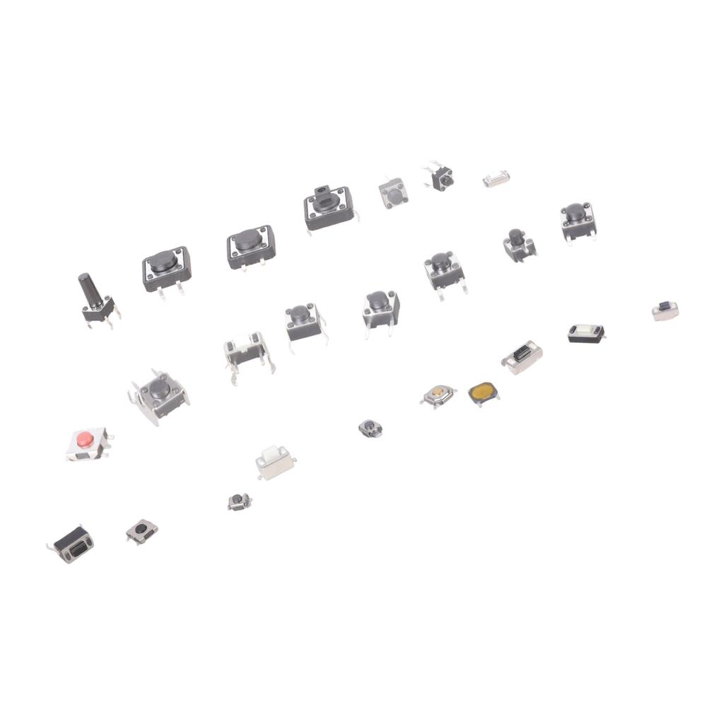 Versatile 250PCS Touch Button Switch Assortment Reliable Button Switches Kits for Cameras Computers Game Consoles