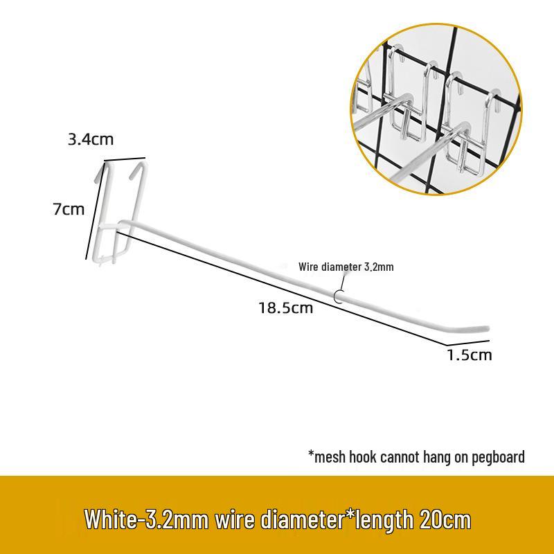 Metal Gridwall Hooks for Jewelry, Phone Charms, and Hardware Shelving