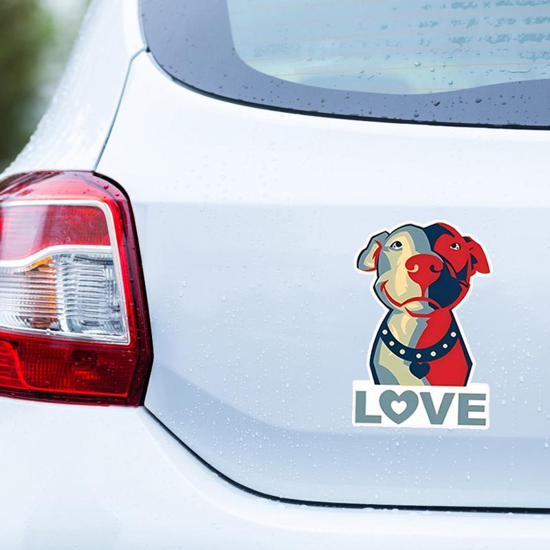 JT139#10x15cm Pitbull - Love Sticker - Sticker Graphic - Auto, Wall, Laptop, Cell, Truck Sticker For Windows, Cars, Trucks