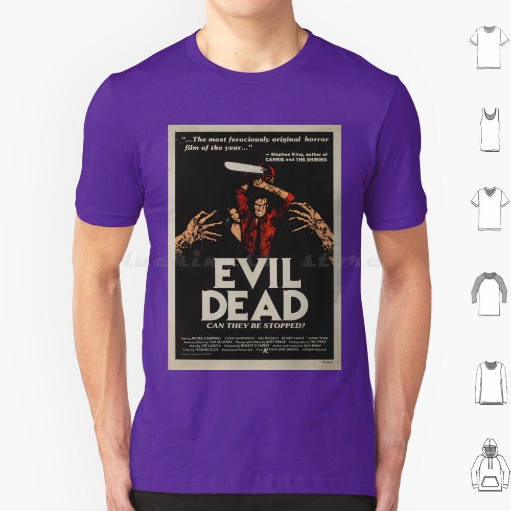 Evil Dead T Shirt Big Size 100 Cotton Horror Movie Dead Halloween Film Vintage Zombie Retro Funny Evil Dead Ash Bruce Campbell