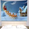 Christmas New Year Santa Claus Tapestry Living Room Sofa Home Decoration Christmas Gift