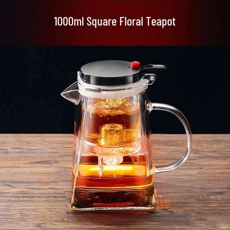 High Temperature Resistant Glass Teapot Set with Teacup and Tea Strainer