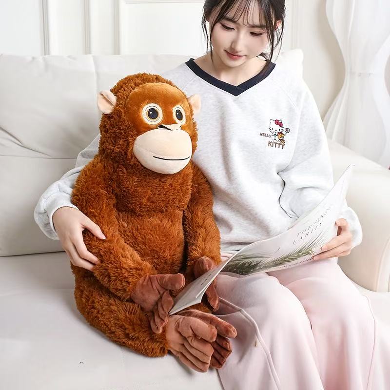 Newest Simulated Cuddle Gorilla Doll Kawaii Stuffed Plush Toy Figure Doll Cartoon Anime Cute Kids Birthday Holiday Gift Doll
