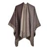 Women's Fashion Autumn Winter Warm Scarf Sweet Striped Diamond Cape Korean Style Pashmina Shawl