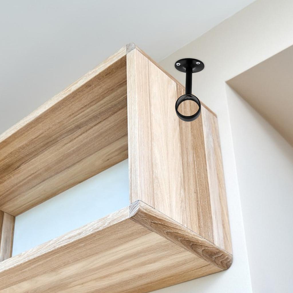 4Pcs Closet Rod Support Bracket Heavy Duty Adjustable Center Support Ceiling Mount Pipe Holder for Closet Wardrobe