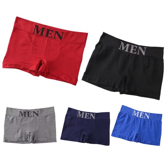 Men Boxers Mid Waist Seamless Casual Lightweight Men Briefs for Sleeping