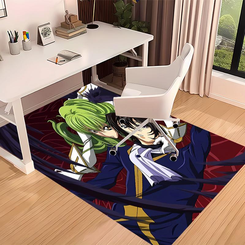 Anime Code Geass Printed Absorbent Washable Carpet,Non-Slip Bathroom Mats,Kitchen Rugs,Living Room Entrance,Camping Picnic Rugs