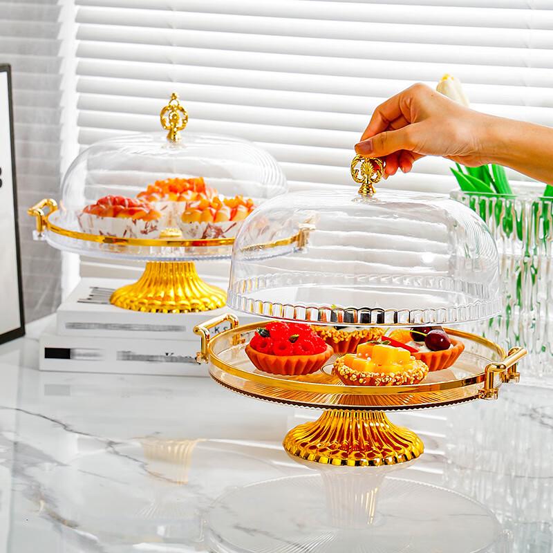 Elevated Dessert & Cake Serving Plate with Dome Lid