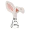 Easters Tree Toppers Decoration with Rabbit Ears Metal Base Tree Top Ornament Family and School Celebration Ornament