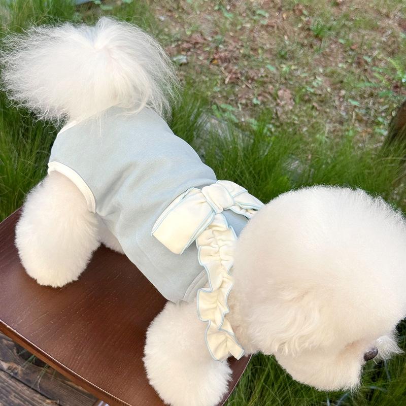 Pet Autumn Puppy Belly Clothes Pajamas Small Puppy Belly Clothes Cat Teddy Four-legged Clothes