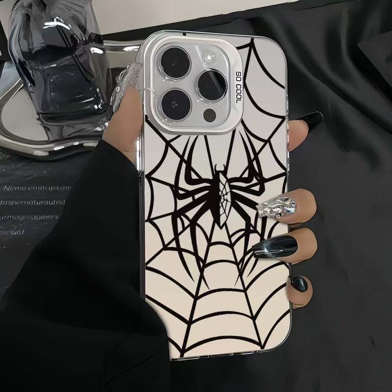 

Чорний чохол-павук для iPhone 16 e 15 14 13 12 11 Pro Max Mini Plus X XR XS SE 2020 2022 Coque Funda iPhone XS
