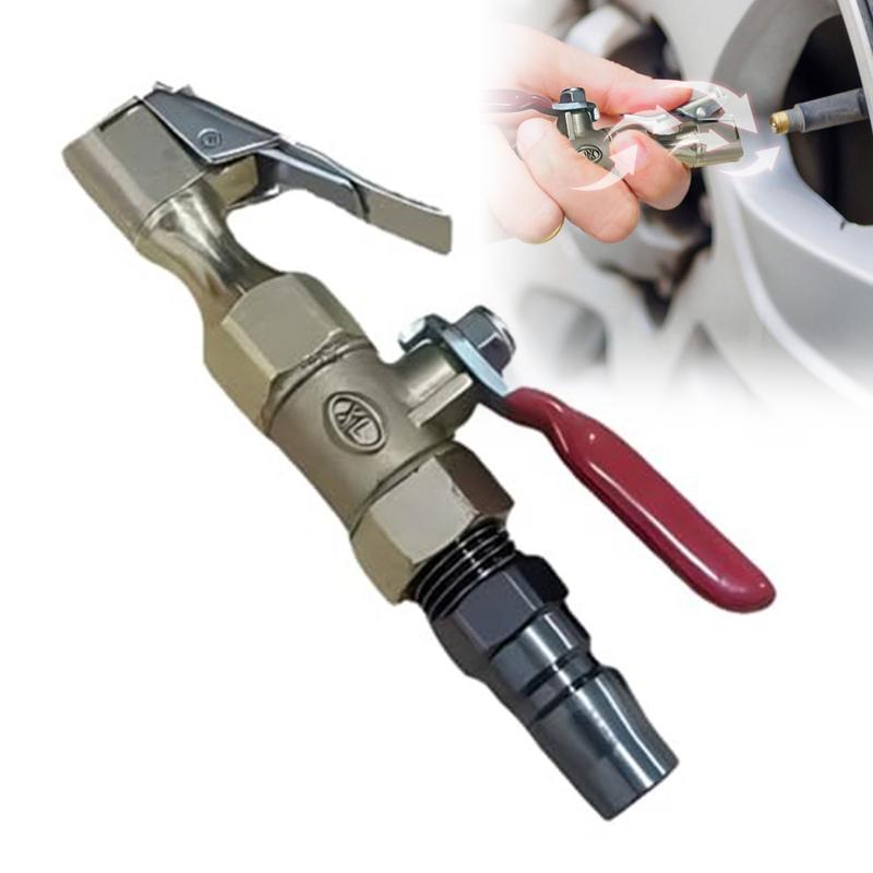 Auto Reifenfüller Düse Aufsteckbar Reifenfüller Spannfutter Schnellaufblas Schlauchdüse mit Ventil Luftkompressor Adapter für Auto SUVs