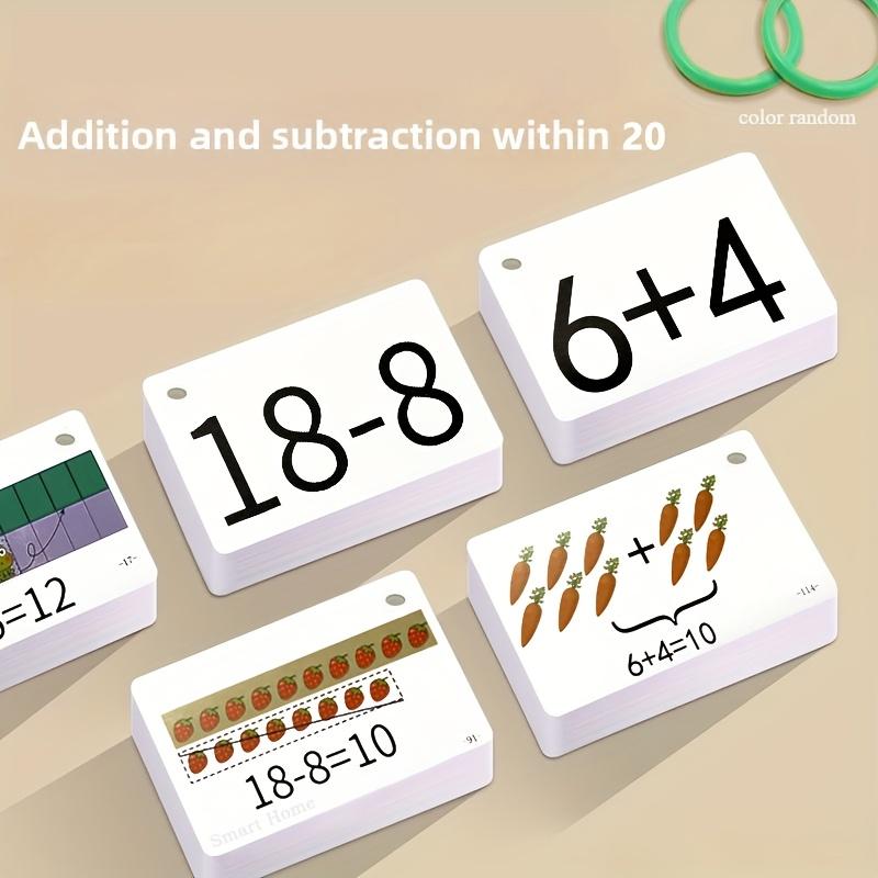 132 Cards of Addition & Subtraction Within 0-10 a Complete Set ideal for Early Development Arithmetic Abilities Multiplication and