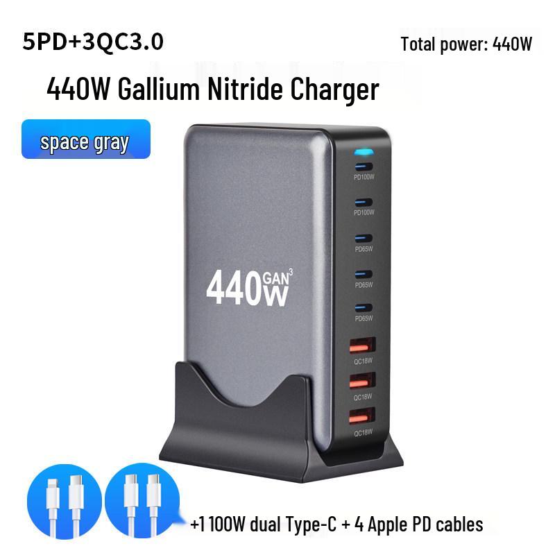 200W GaN Multi-Port USB Charger with PD100W Fast Charge