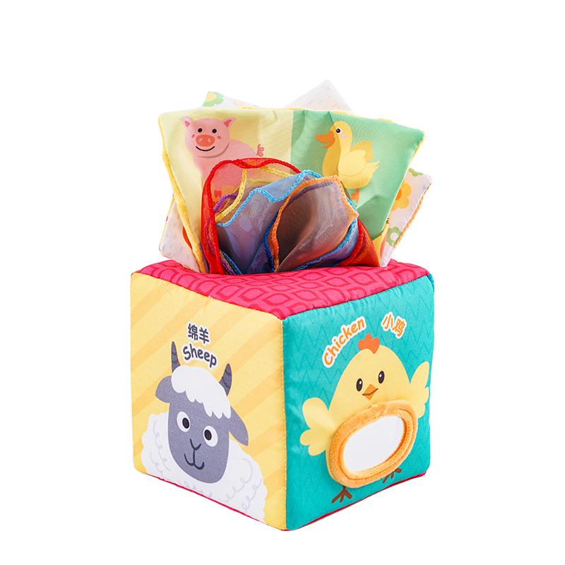 Jollybaby Tear-Resistant Tissue Cube Puzzle Toy