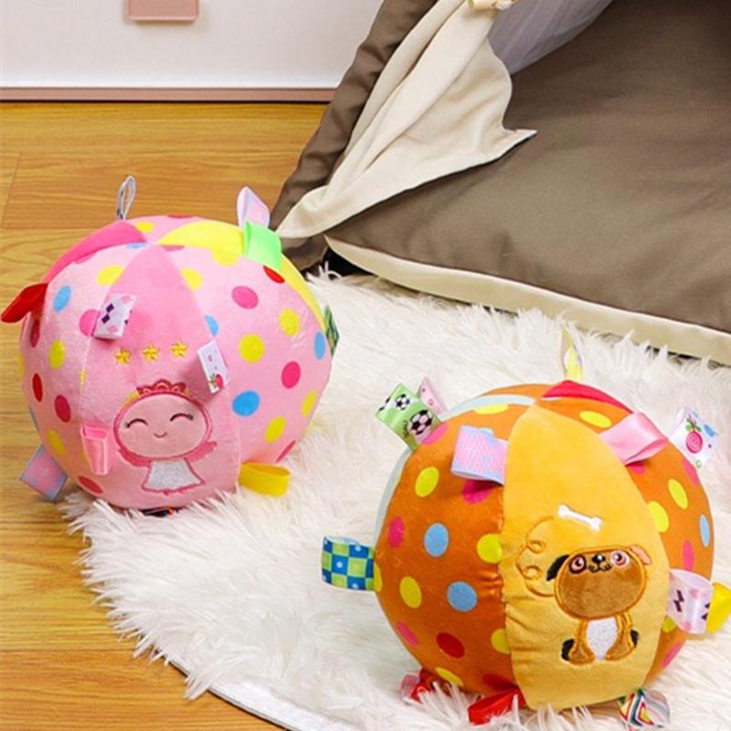 1pc Pet Self-Playing Ball Toy with Ringing Bell, Durable & Chew Resistant, Suitable for Small/Medium/Large Dogs, Random Pattern Sent