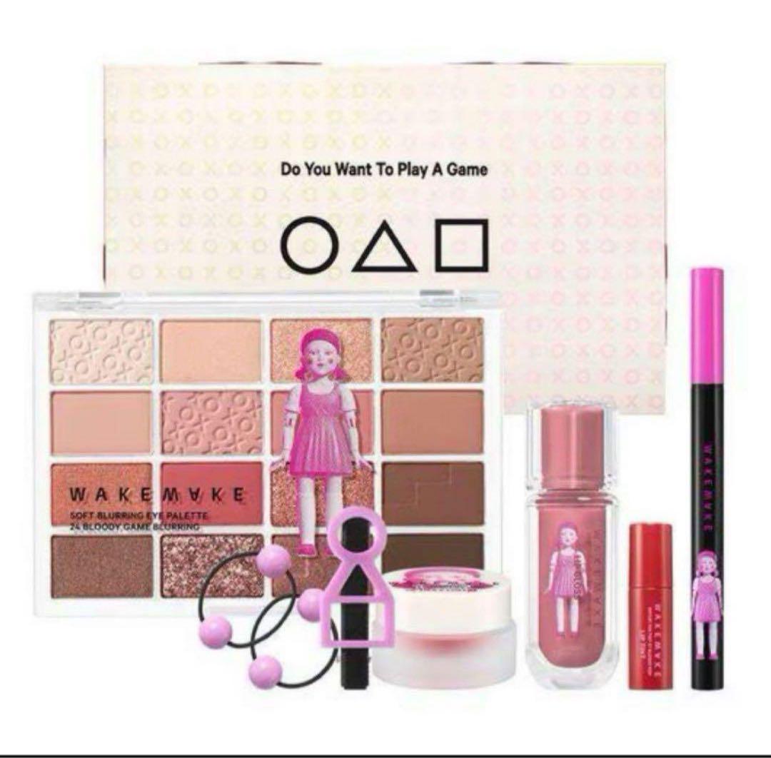 

[Б/У] Игра в кальмара Эксклюзивный корейский поп-ап WAKEMAKE Yonhi Набор для макияжа