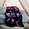 Personalized Custom Name Blanket - Kpop Demon Hunters Print Design,Blanket for Sofa,Bed,Travel,Camping - Soft and Warm, Great Gift
