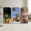 D-deer Hunting Phone Case For iPhone 17,16,15,14,13,12,11 Plus,Pro Max,SE4Soft Silicone Black Cover
